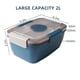 thumbnail image 2 of Adult Lunch Box, 2000 Ml, Lunch Box with Compartments, 2-Tier Salad Box to Go, Large, Sustainable, L, 2 of 5