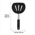 thumbnail image 6 of OXO Softworks Silicone Flexible Kitchen Spatula Pancake Turner, Black, 6 of 7