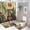 style-2, variant on Boho Vintage Floral 4PCS Shower Curtain Sets with Rugs with Non-Slip Bath Mat Toilet Rug,72" X 72"