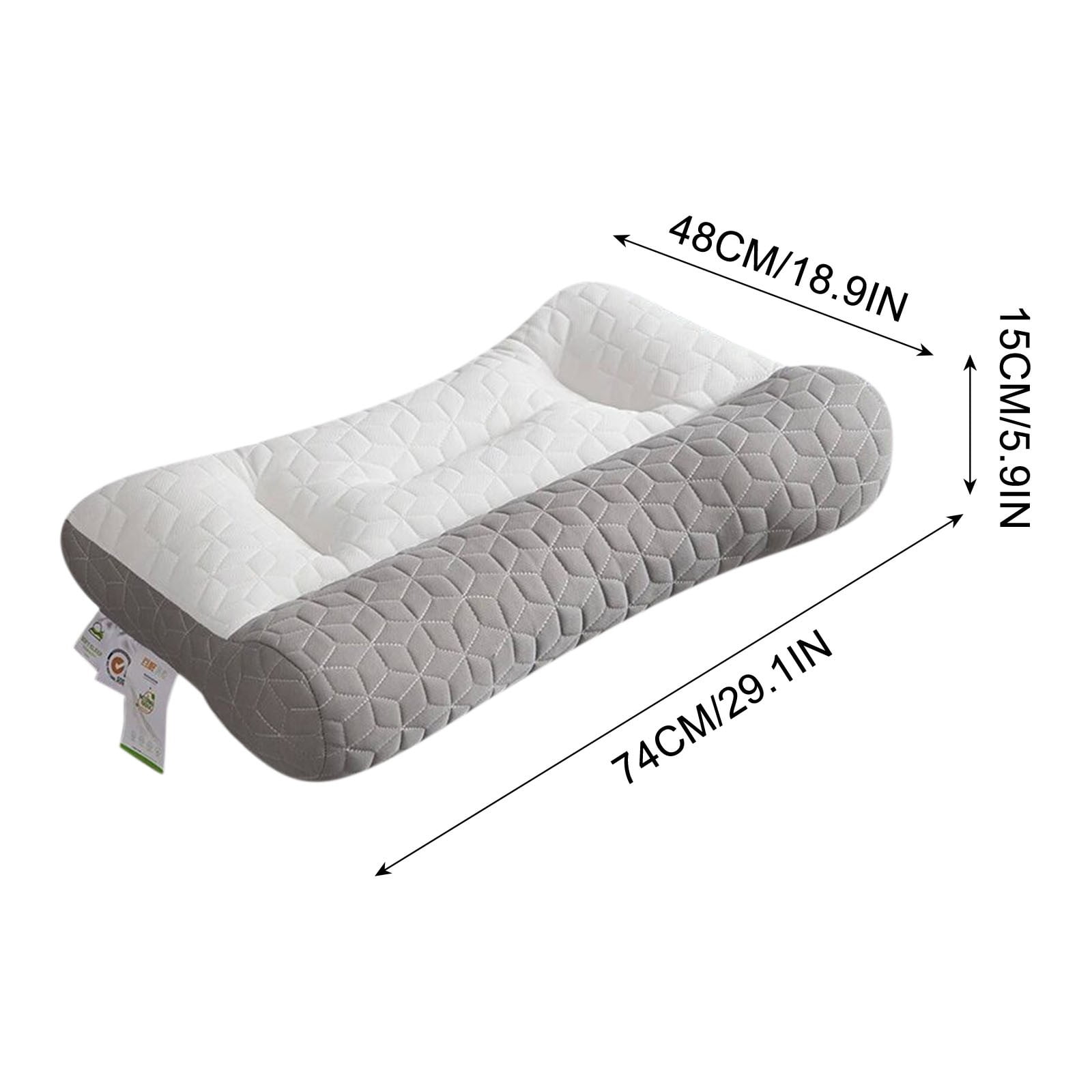 WZXPWT Reverse Traction Cervical Pillow, Memory Foam Neck Support Pillow, Ergonomic Sleep Aid Pillow, Washable Breathable Dormitory Pillow