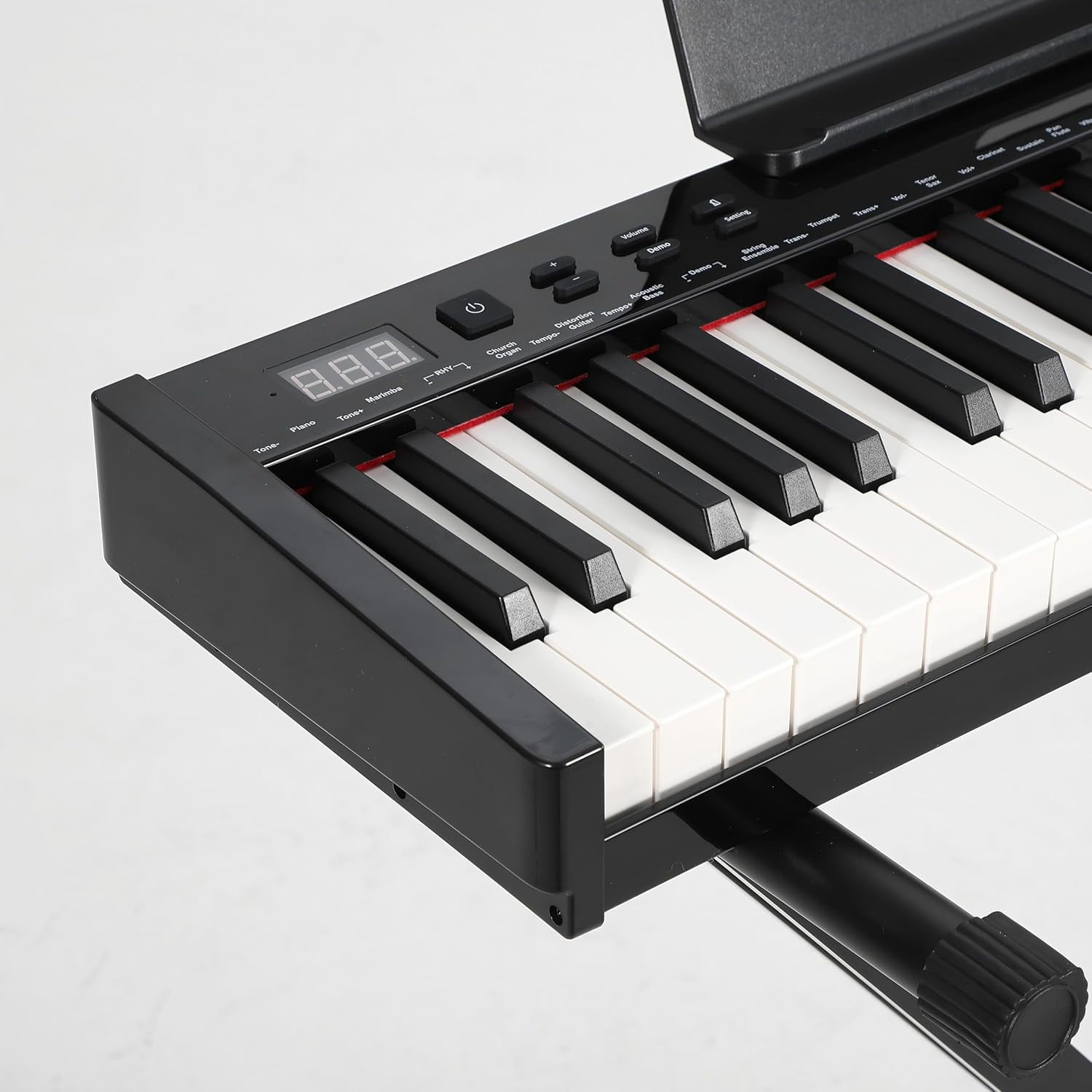 61-Key Portable Keyboard Piano,Electronic Keyboard Piano with Music Stand & Power Adapter, For Beginners to Professional Players,for Birthday or Christmas Gift