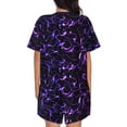 thumbnail image 3 of Picia Galaxy Lightning Pajamas Sets for Women Soft Short-Sleeved Pjs with Lounge Shorts Two Piece Sleepwear-3X-Large, 3 of 9