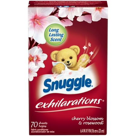 Snuggle Exhilarations Dryer Sheets, Cherry Blossom & Rosewood, 70 Sheets
