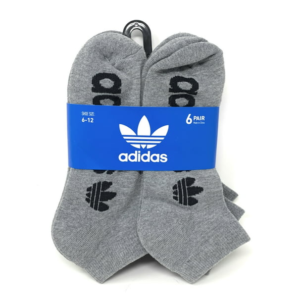 botanist lærling ekstremt adidas Men's Originals Trefoil 6 Pack Low Cut Socks, (Shoe Size 6-12)  (Grey) - Walmart.com