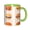 Green, variant on Purple Flower Floral Coffee Mug Fun Custom Ceramic Mugs 11oz Black