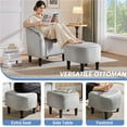 thumbnail image 6 of Yaheetech Contemporary Club Chair and Ottoman Set for Living Room, Gray, 6 of 8