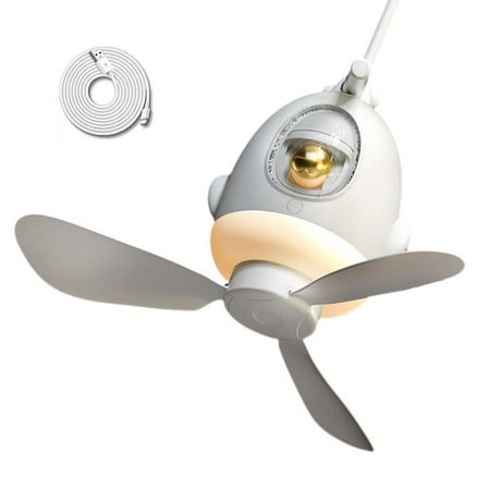 

Silent Hanging LED Lamp Fans USB Powered Portable 4 Speed Charging Ceiling Fans
