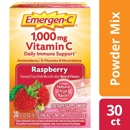 Emergen-C Dietary Supplement in Raspberry Flavor 30