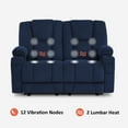 thumbnail image 4 of MCombo Power Loveseat Recliner w/ Massage USB Port for Living Room Navy Blue Fabric 6025, 4 of 9