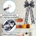 thumbnail image 4 of JWshufel Halloween Themed Decoration Ribbon for Parties with Foil Stamped Pumpkin and Skull Designs Long Lasting Polyester Material for Indoor Outdoor Festive Decor 196.8in Black, 4 of 6