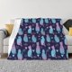 thumbnail image 1 of Fotbe Silhouette Cats Manta de Franela con Estampado, Manta Ultrasuave para Cama, Sofá, Auto, Hipoalergénica y Antibolitas-40"x30", 1 of 6
