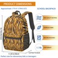 thumbnail image 3 of 17 Inch Lightweight Backpack,PVC Waterproof Oxford Fabric, Ergonomically Designed, with Large Capacity, Leopard Animal Pattern, 3 of 5