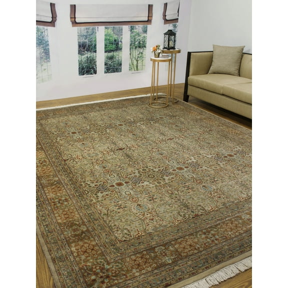 Wali H2 Lt. Grey/Lt. Green Rug, 9'0" x 11'9"