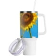 thumbnail image 2 of SKYSONIC Insulated Tumblers with Lids and Straws Handles 40oz Water Bottle Hello Summer Sunflower Travel Mug Reusable Stainless Steel Thermos Vacuum, 2 of 7