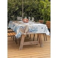thumbnail image 3 of Outdoor Tablecloth with Umbrella Hole for Patio/Picnic/Party/Camping, Blue Starfish Coastal Waterproof Table Cloth Rectangle Table Cover Washable, Nautical Summer Beach Ocean Sea (60"x 84"), 3 of 8