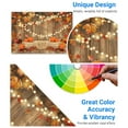 thumbnail image 3 of Fall Pumpkin Photography Backdrop Autumn Thanksgiving Harvest Hay Leaves Wooden Background Sunflower Maple Baby Shower Banner, 3 of 5