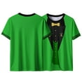thumbnail image 5 of Ounisa Funny World Women's Holiday Tuxedo T-Shirts Graphic Short Sleeve Novelty Party Costume Top, 5 of 7
