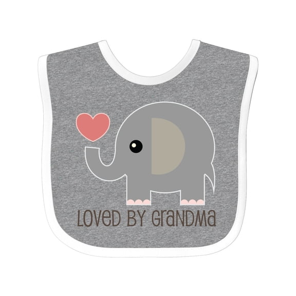 Inktastic Loved by Grandma Cute Grandchild Boys or Girls Baby Bib