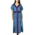 thumbnail image 4 of Bimba Women Long Kaftan Maxi Cotton Gown Caftan Night Wear Coverup, 4 of 7