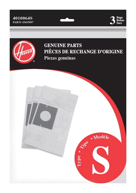 Hoover Type S Standard Paper Vacuum Bags Part # 4010064S - 3/pk