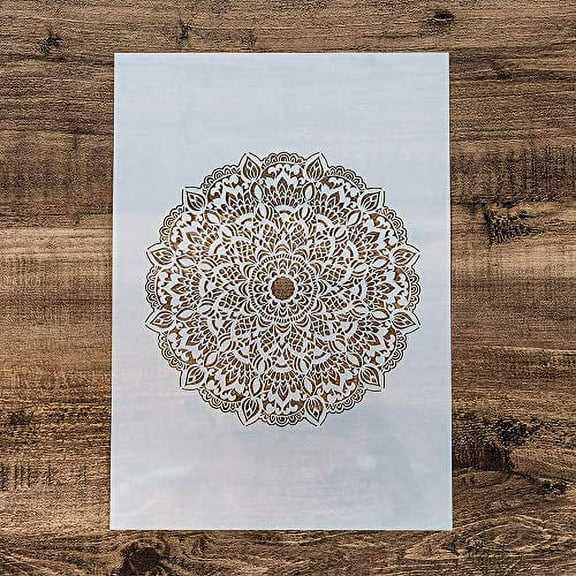 DIY Decorative Mandala Stencil Template for Painting on Walls Furniture Crafts, A4 Size