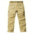 thumbnail image 3 of JUUYY Men's Cargo Pants Casual Hiking Pants Joggers Athletic Pants Cotton Loose Straight Solid Color Sweatpants Khaki 38, 3 of 8