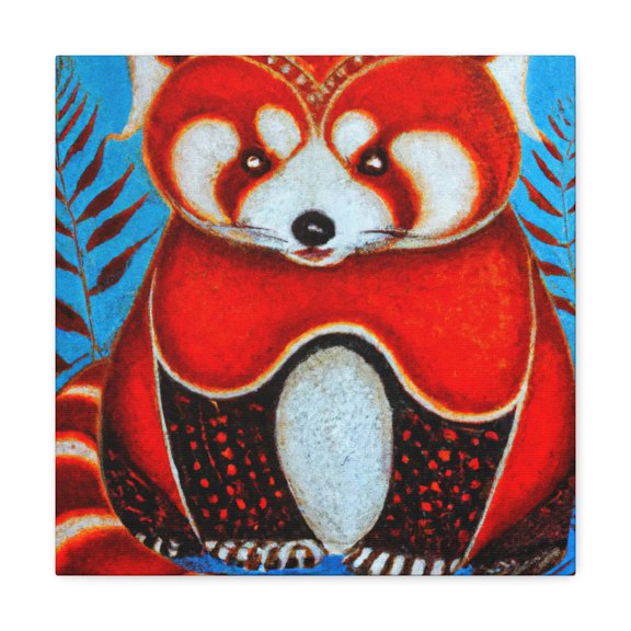 Red Panda Grandeur Scene - Canvas
