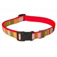 thumbnail image 1 of STRIPE-ORANGE-MULTI3-C Multi Stripe Dog Collar, Orange - Medium, 1 of 1