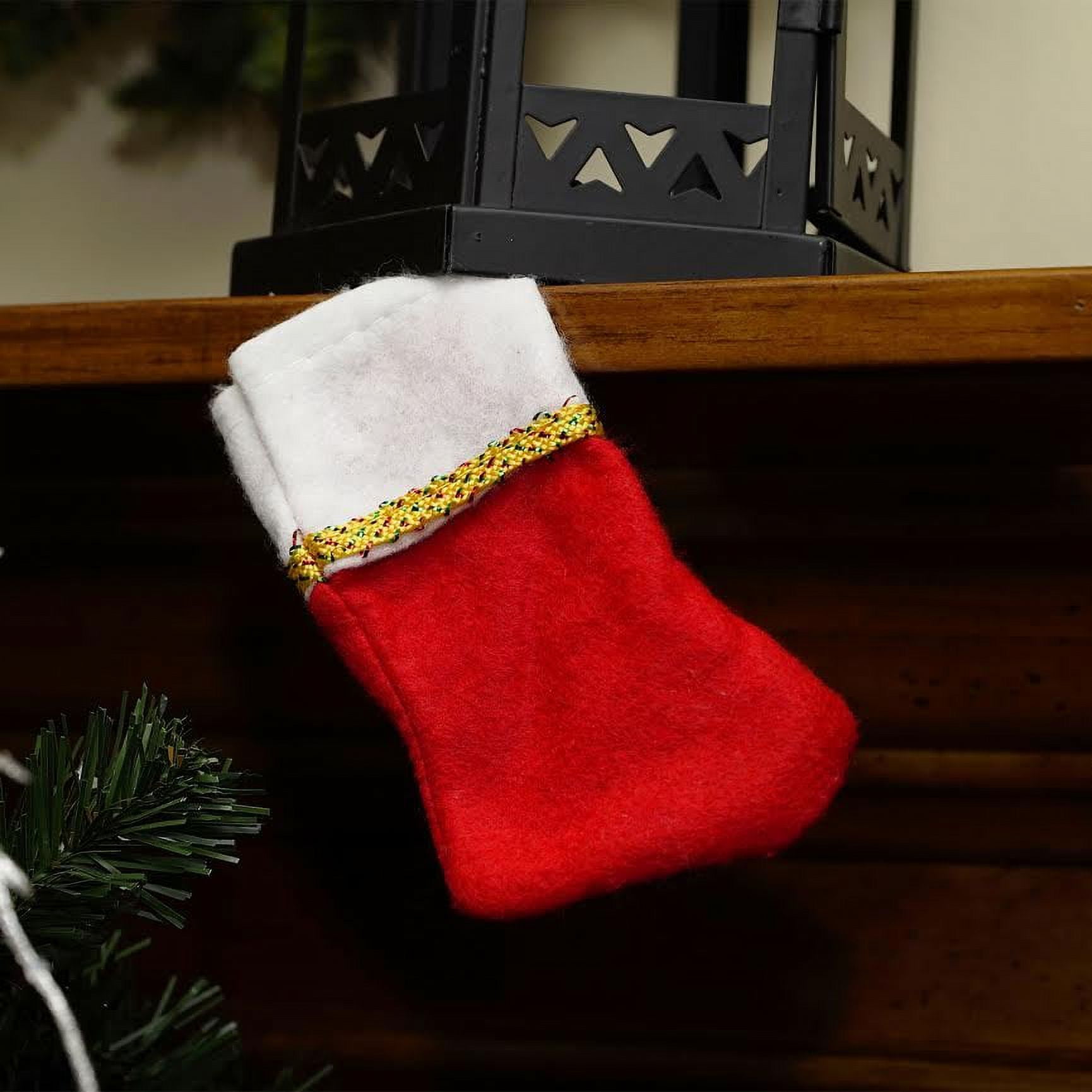 CHRISTMAS STOCKING with GOLD GLITTER DECORATING Pen Ships N 24h