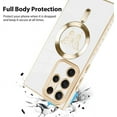 thumbnail image 3 of for Samsung Galaxy S23 Ultra Case [Support for Magsafe] Butterfly Pattern Magnetic Plating Screen Protector Luxury Elegant Case Camera Protector Shockproof Protective Corner Back Cover -White, 3 of 12