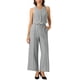 thumbnail image 2 of INSPIRAR CHIC Conjunto de Dos Piezas Casual Sin Mangas Top Corto Cuello en V Pantalones de Pierna Ancha S Gris, 2 of 6
