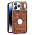 thumbnail image 1 of Case For IPhone 17 Pro Max/17 Pro/17 Air/17, Crocodile Pattern Magnetic Cover Metal Kickstand Shell Slim Retro Case, 1 of 7