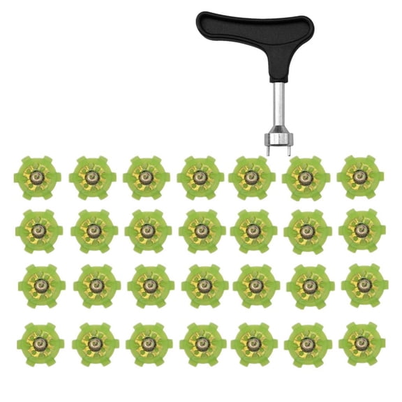28pack Golf Cleats Plastic Spikes for Secure Traction on Wet Greens and Bunkers