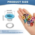thumbnail image 2 of Uxcell 110 Pcs Ojetes con Arandelas 3/16" Kit de Grommets Azul, 2 of 7
