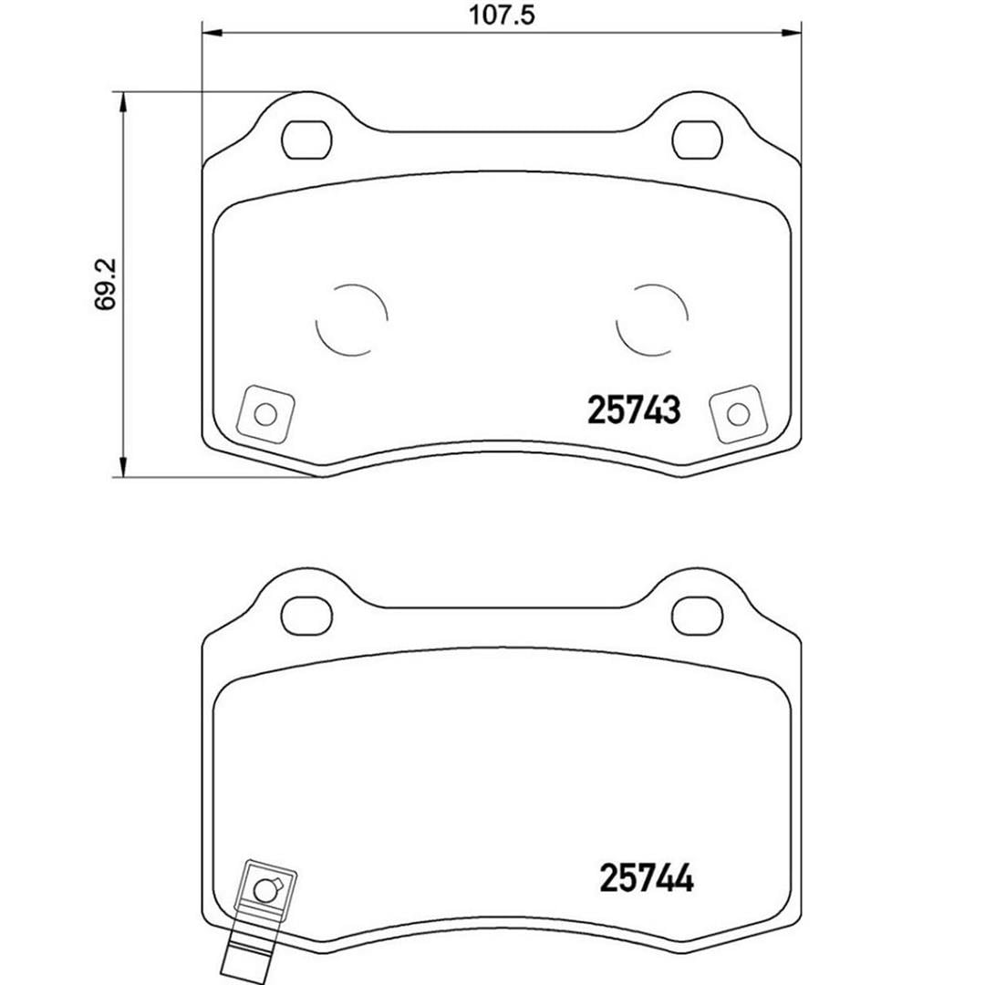Brembo P30074 Premium Low-Met OE Equivalent Pad