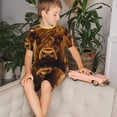 thumbnail image 4 of Fotbe Sunset Sunflower Cow A Pijama Estampada de 2 Piezas para Niños – Ropa de Dormir de Manga Corta Cómoda para Niños y Niñas, Camiseta y Shorts de Algodón-Medium, 4 of 6