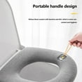 thumbnail image 5 of Toilet Seat Cushion, Thicker and Soft Toilet Seat Cushion, Easy-Install Toilet Seat Cover Pad with Handle Yellow, 5 of 9