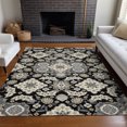 thumbnail image 6 of Addison Rugs Chantille Indoor/Outdoor Traditional Global Black Machine Washable Rectangle Rug, 9' x 12', 6 of 8