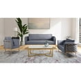 thumbnail image 6 of Meridian Furniture Casa Gray Velvet Sofa with Gold Iron Metal Base, 6 of 10
