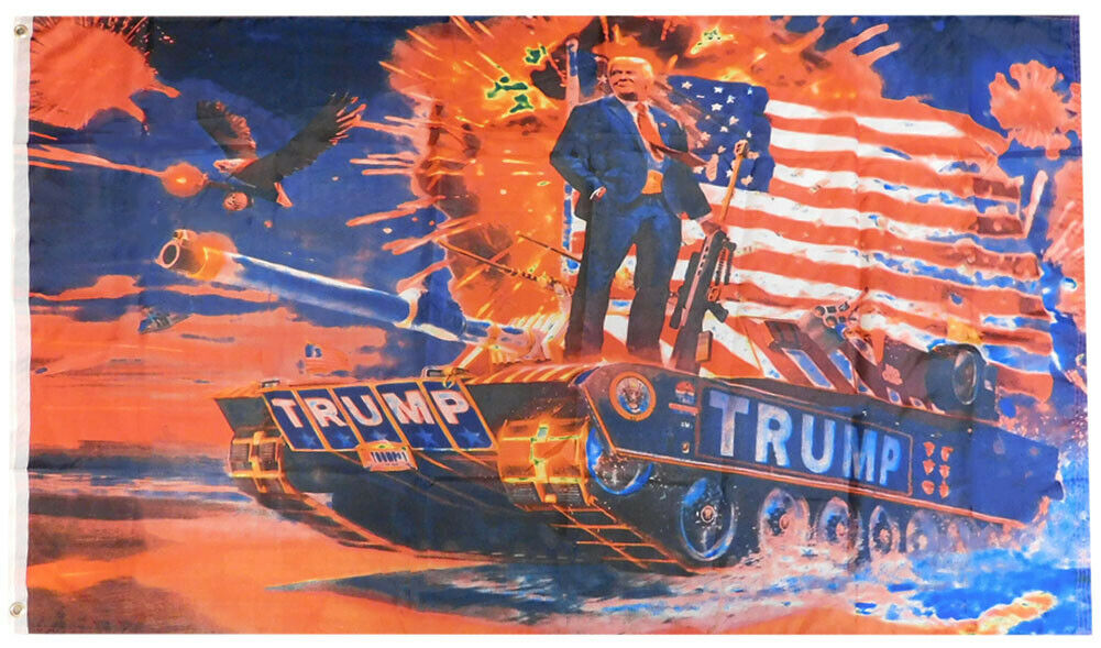 Trump Tank Commander 100d Woven Poly Nylon 3x5 3 X5 Flag Banner Grommets Ruf Walmart Com Walmart Com
