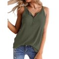 thumbnail image 1 of Sherrylily Women Henley Tank Tops Button Up Workout Casual Sleeveless Loose Fit Tees, 1 of 2