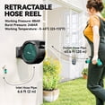 thumbnail image 4 of Outsunny Retractable Hose Reel, 1/2 in x 65ft Garden Hose Reel, Blue, 4 of 10