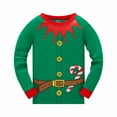 thumbnail image 2 of Little Boys Girls Christmas Pajamas Sets for Toddler 100% Cotton Elf Planet Sleepwear Long Sleeve 2 Piece kids Clothes Pjs 3-7T Elf-6549-6T, 2 of 7