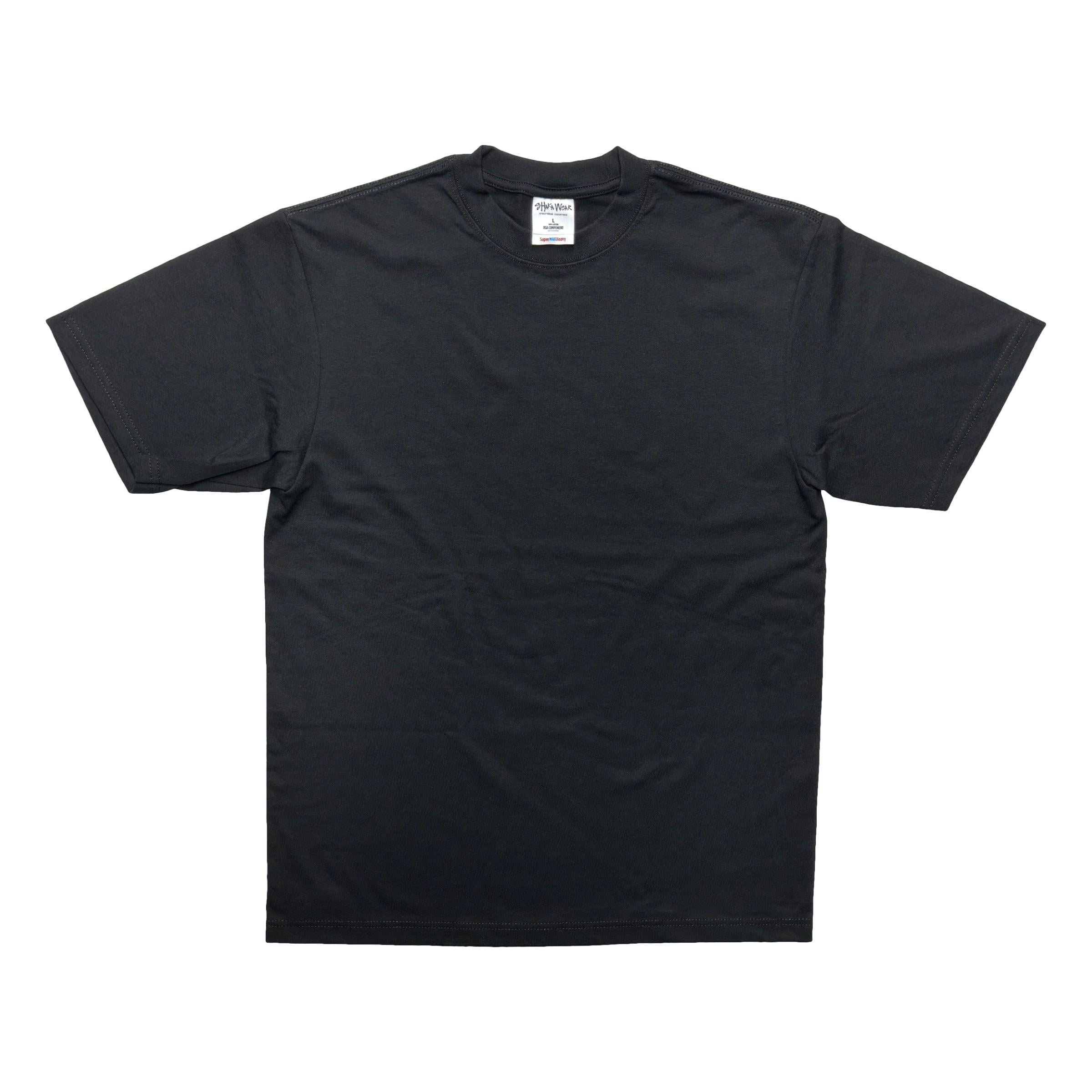 Pack De 6 Camisetas Básicas Shaka Wear Super Max - Peso Pesado, Algodón 100%, Tallas S A 7XL, Negro/blanco