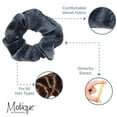 thumbnail image 4 of Velvet Solid Scrunchies - Set of 2-Grey, 4 of 5