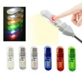 thumbnail image 2 of Touch Switch USB Mini 3 LEDS Book Light 1.5W DC5V Office Desk Reading Lamp Red Blue Green White Portable Flexible Night Lights (Misty White), 2 of 7