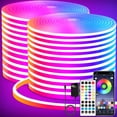 CHENGJIA LED neon Lights Strip 132FT,DC 24V RGB LED neon Light Strip ...