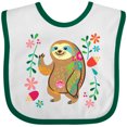 thumbnail image 3 of Inktastic Sloth Cute for Girls Girls Baby Bib, 3 of 4