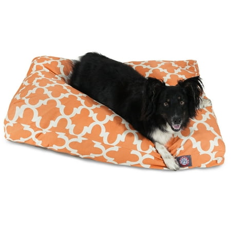 UPC: 0788995502807 | Majestic Pet | Trellis Rectangle Pet Bed For Dogs  Removable Cover  Peach  Large