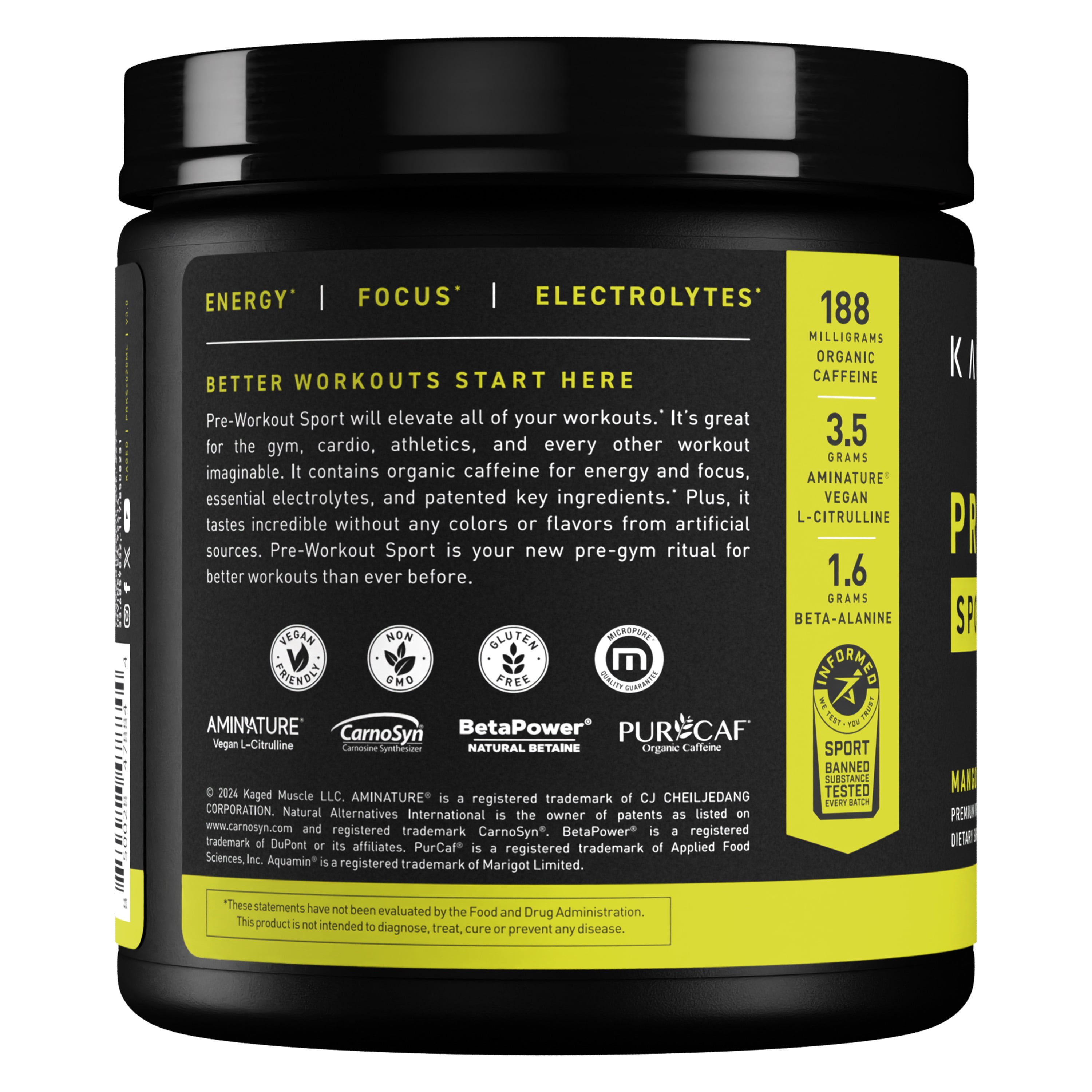 Kaged Pre-Kaged Sport Pre-Workout for Men and Women, Gym Muscle Kaged Pre-Kaged Sport Pre-Workout for Men and Women, Gym Muscle